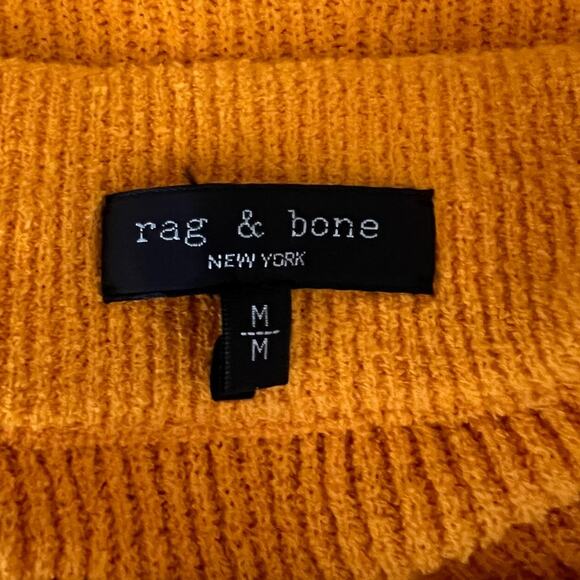 Rag & Bone Women's Soleil Deep Yellow Knit Midi Skirt Size Medium - Picture 5 of 13